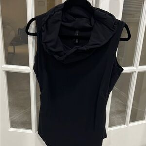 Porto Black Asymmetrical Tank Top